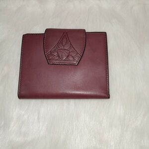 Vintage leather Burgundy Women's Wallet